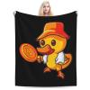 Cute Duck Throw Blanket for Couch 40"x30" Bed Sofa Super Soft Cozy Blanket Flannel Blankets & Throws view 1