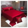 ADOVZ New Green and red Egyptian Cotton Bedclothes Embroidery bedlinen Bed Sheet Duvet Cover Sets 4pcs Bedding Set for Wedding,Bed Sheets view 4