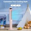 Antarctic Star 43 inch Tower Fan Portable Electric Oscillating Fan Quiet Remote Control Bladeless Floor Fan 3-Speed Wind Mode 12H Timer Bedroom Office Pink view 2