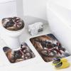 TOWINSFB 4Pcs Motorbike Rider Shower Curtain Set with Toilet Lid Cover U-Shaped Mat and Non-Slip Rugs, Playful Motocross Motorcycle Shower Curtain Bathroom Decor Set, 72" X 72" view 4