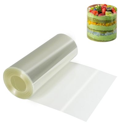 Urxirha 5-Inch Cake Collars, Transparent Acetate Sheet Cake Rolls, Clear Cake Strips Acetate Film for Cake, Chocolate Mousse Baking, Cake Decorating (5 394in)