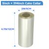 Urxirha 5-Inch Cake Collars, Transparent Acetate Sheet Cake Rolls, Clear Cake Strips Acetate Film for Cake, Chocolate Mousse Baking, Cake Decorating (5 394in) view 2