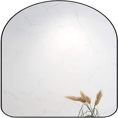 Bathroom Mirror Wall Mirror Compatible with Bathroom , Wall-Mounted Bathroom Mirror Modern Decorative HD Silver Mirror, Black Metal Frame, Compatible with Bedroom, Living Room, Hallway Vanity Wall Dec