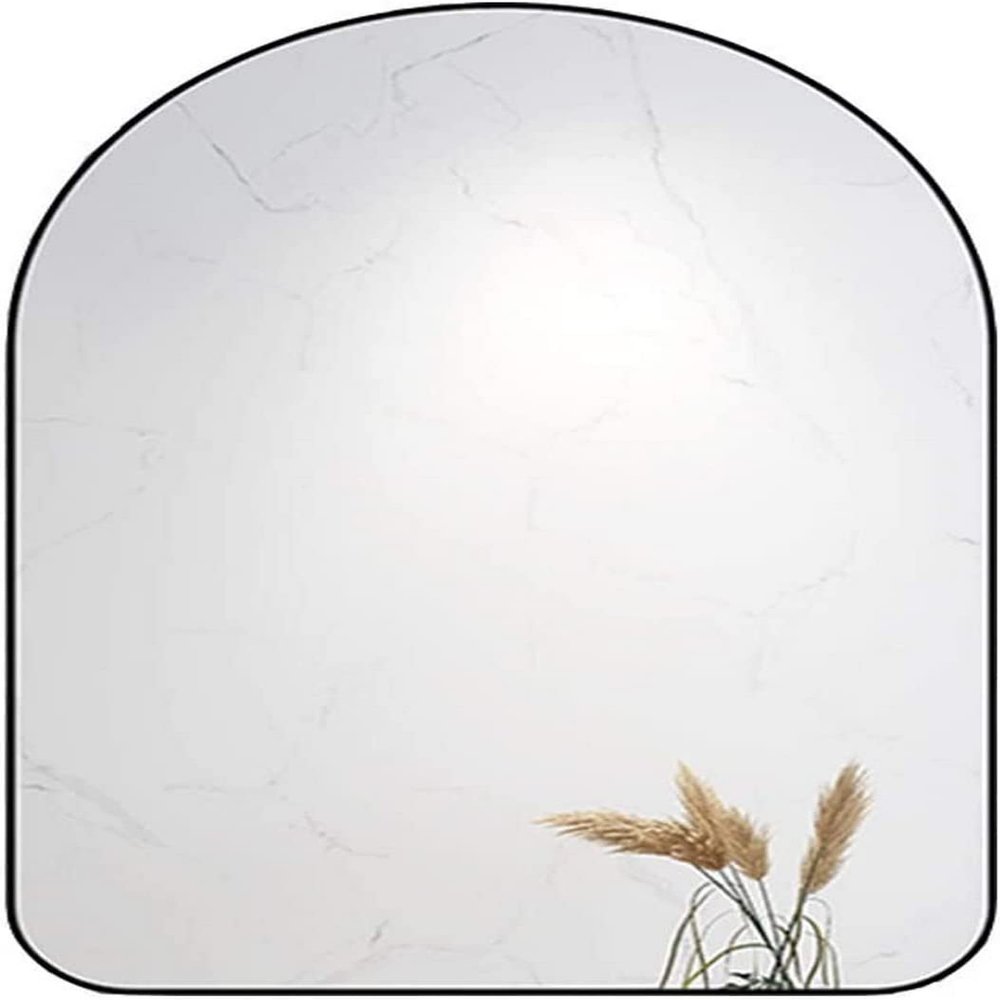 Bathroom Mirror Wall Mirror Compatible with Bathroom , Wall-Mounted Bathroom Mirror Modern Decorative HD Silver Mirror, Black Metal Frame, Compatible with Bedroom, Living Room, Hallway Vanity Wall Dec