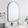 Bathroom Mirror Wall Mirror Compatible with Bathroom , Wall-Mounted Bathroom Mirror Modern Decorative HD Silver Mirror, Black Metal Frame, Compatible with Bedroom, Living Room, Hallway Vanity Wall Dec view 2
