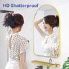 Bathroom Mirror Wall Mirror Compatible with Bathroom , Wall-Mounted Bathroom Mirror Modern Decorative HD Silver Mirror, Black Metal Frame, Compatible with Bedroom, Living Room, Hallway Vanity Wall Dec view 4