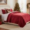 Barefoot Bungalow Riviera Velvet Finely Stitched Modern Quilt and Pillow Sham Set Spa Blue Twin - Twin XL 2 Piece view 3