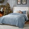 Barefoot Bungalow Riviera Velvet Finely Stitched Modern Quilt and Pillow Sham Set Spa Blue Twin - Twin XL 2 Piece view 4