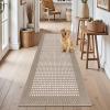 Ileading Laundry Room Runner Rug 2'x6' Non Slip Farmhouse Kitchen Floor Mats with Rubber Backing Machine Washable Beige Indoor Decor Carpet for Doormat Hallway Entryway Petmat Garage Balcony view 1