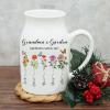 Personalized Grandma's Garden Flower Vase, Custom Birth Month Flower Vase, Grandma's Garden Flower Vase, Grandma's Garden Flower Vase Flower, Nana's Garden, Grandmas Garden, Moms Garden Gift view 2