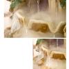 Floor Water Fountain Imitation Indoor Waterfall with Glass Rotating Ball, Peacock Feature, Relaxation Decor Fountain, Suitable for Office, Living Room, Courtyard, Etc Water Fountain Garden Waterfall ( view 3