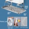 PQXQZ Air Conditioner Drip Tray, Condensate Water Tray, Stainless Steel Drain Pan with Drain Pipe, No Leak HVAC Drip Pan (Size : 100x48cm/39x19in) view 2