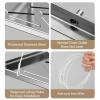 PQXQZ Air Conditioner Drip Tray, Condensate Water Tray, Stainless Steel Drain Pan with Drain Pipe, No Leak HVAC Drip Pan (Size : 100x48cm/39x19in) view 4