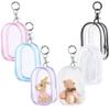 Framendino, 6 Pack Clear Figure Display Bag with Keychain Small Case Zipper for Hanging Colors view 1