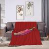 Red Pepper Throw Blanket for Couch 50"x40" Bed Sofa Super Soft Cozy Blanket Flannel Blankets & Throws view 4