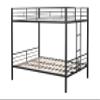 DNYN Queen Over Queen Bunk Bed with Wood Slat Support for Kids/Adults,Can be Separated & Easy Assemble & Space Saving & No Box Spring Needed,Perfect for Dorm,Bedroom,Guest Room, Black view 3