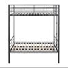 DNYN Queen Over Queen Bunk Bed with Wood Slat Support for Kids/Adults,Can be Separated & Easy Assemble & Space Saving & No Box Spring Needed,Perfect for Dorm,Bedroom,Guest Room, Black view 4