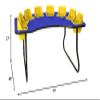Toddler Tables 8-Seat Feeding Table, Blue Top, Yellow Seats view 2