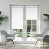 BERISSA Blackout Roller Shades for Windows Cordless Roller Blinds with Cassette Valance Jacquard Insulated Fabric for French Doors Bedrooms Living Rooms.True White.26 W x 76" H view 2