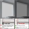 BERISSA Blackout Roller Shades for Windows Cordless Roller Blinds with Cassette Valance Jacquard Insulated Fabric for French Doors Bedrooms Living Rooms.True White.26 W x 76" H view 3