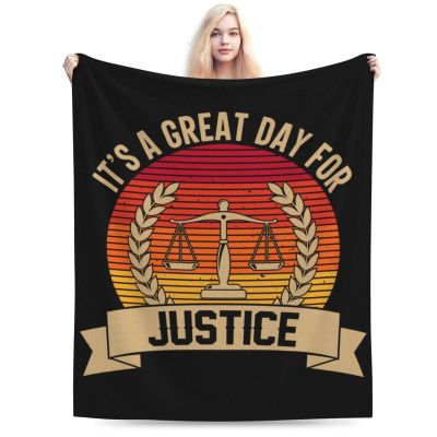 It s A Great Day for Justice Throw Blanket for Couch 50"x40" Bed Sofa Super Soft Cozy Blanket Flannel Blankets & Throws