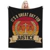 It s A Great Day for Justice Throw Blanket for Couch 50"x40" Bed Sofa Super Soft Cozy Blanket Flannel Blankets & Throws view 1