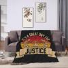 It s A Great Day for Justice Throw Blanket for Couch 50"x40" Bed Sofa Super Soft Cozy Blanket Flannel Blankets & Throws view 4