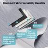 BERISSA Blackout Roller Shades for Windows Cordless Roller Blinds with Cassette Valance Jacquard Insulated Fabric for French Doors Bedrooms Living Rooms.Blue Gray.59 W x 68" H view 4