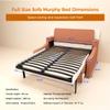 Harper & Bright Designs Full Size Murphy Bed, Morden Full Vertical Murphy Bed with Sofa and Drawers, Wall Bed Hidden Bed Gas Struts, White+Orange view 2
