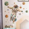 Astronaut Wall Stickers Large Cartoon Spaceman Outer Planet Wall Decals Creative DIY Art Vinyl Removable Art Decor for Kids Bedroom Playroom Living Room view 1