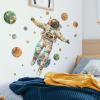 Astronaut Wall Stickers Large Cartoon Spaceman Outer Planet Wall Decals Creative DIY Art Vinyl Removable Art Decor for Kids Bedroom Playroom Living Room view 3