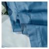 ADovz 600TC Cotton Bedlinen Plaid Satin Bed Linen Yellow bedcover Duvet Cover Pillowcase Bedding Set Bed Set,Bed Sheets, King, Blue, FH-762 view 4