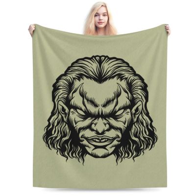 Angry Clown Head Throw Blanket for Couch 40"x30" Bed Sofa Super Soft Cozy Blanket Flannel Blankets & Throws