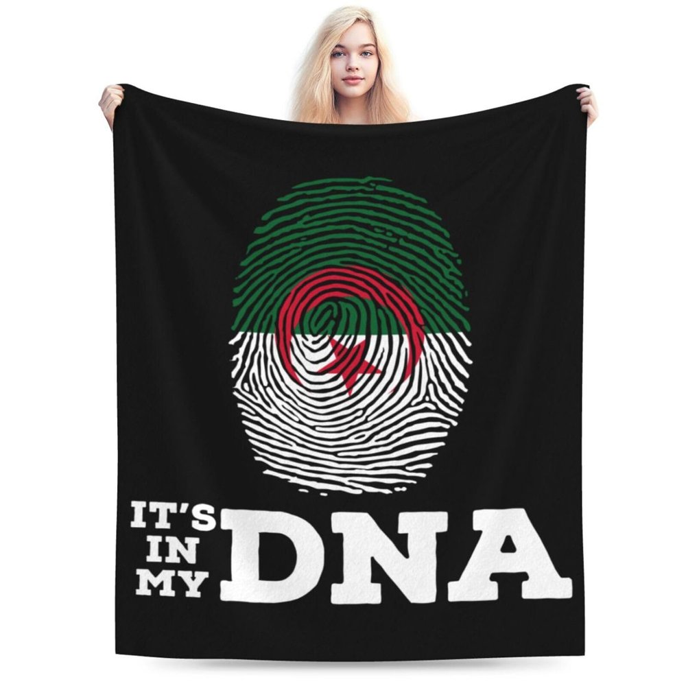 Algeria It's in My DNA Throw Blanket for Couch 60"x50" Bed Sofa Super Soft Cozy Blanket Flannel Blankets & Throws