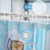 Aimego Long Funny Shower Curtain - Bathing Cat Cute Kitten Taking Shower with Rubber Ducks Fabric Cloth Shower Curtain Set with 12 Hooks for Kids Bathroom Decor Accessories Bathtub Curtain, 72"x78" view 3