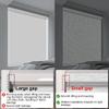 BERISSA Blackout Roller Shades for Windows Cordless Roller Blinds with Cassette Valance Jacquard Insulated Fabric for French Doors Bedrooms Living Rooms.White.23 W x 68" H view 3