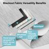 BERISSA Blackout Roller Shades for Windows Cordless Roller Blinds with Cassette Valance Jacquard Insulated Fabric for French Doors Bedrooms Living Rooms.White.23 W x 68" H view 4