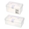 BEIDUOYANG Portable Clear Storage Box With Handle Tool Organizer Accessory Portable For Children Adults Toy Tool Organization Clear Storage Box With Lid, Large view 2