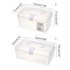 BEIDUOYANG Portable Clear Storage Box With Handle Tool Organizer Accessory Portable For Children Adults Toy Tool Organization Clear Storage Box With Lid, Large view 3