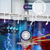 Aimego Long Funny Shower Curtain - Cute Cool Cat on Fantasy Outer Space Galaxy Universe UFO Fun Fabric Cloth Shower Curtain Set with 12 Hooks for Bathroom Decor Accessories Bathtub Curtain, 72"x78" view 3