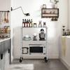 3 Tier Storage Shelves, Garage Shelving with Wheels and Adjustable Feet, Height Adjustable Metal Shelving, Wire shelving for Storage Pantry Shelf, Garage or Bakers Rack Kitchen, 23"Lx13"Wx32"H,Chrome view 2