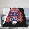 Giant Monster Mask Throw Blanket for Couch 50"x40" Bed Sofa Super Soft Cozy Blanket Flannel Blankets & Throws view 2