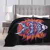Giant Monster Mask Throw Blanket for Couch 50"x40" Bed Sofa Super Soft Cozy Blanket Flannel Blankets & Throws view 3