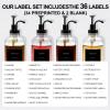 4-Pack Coffee Syrup Dispenser for Coffee Bar, 16.9 oz 500 ml Glass Syrup Bottle with 36 Labels, Syrup Pump Dispenser for Coffee Bar(Black Pump) view 2