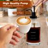 4-Pack Coffee Syrup Dispenser for Coffee Bar, 16.9 oz 500 ml Glass Syrup Bottle with 36 Labels, Syrup Pump Dispenser for Coffee Bar(Black Pump) view 3