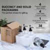 4-Pack Coffee Syrup Dispenser for Coffee Bar, 16.9 oz 500 ml Glass Syrup Bottle with 36 Labels, Syrup Pump Dispenser for Coffee Bar(Black Pump) view 4