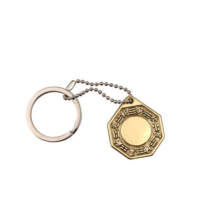 FEELIN Scrying Mirror Entrance Gossip Mirror Feng Shui Chinese Copper Keychain Tai Chi Convex Concave Gossip Mirror Home Decoration Accessories Bagua Mirror (Color : 3cm TTu)