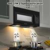 30" Over the Range Microwave Oven, ThermoMate 1.7 Cu. Ft. Capacity Microwave Over the Stove with One Touch, 1000 Cooking Watts, 300 CFM, 10 Power Levels, LED Lighting, Black view 4