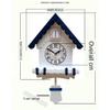 ZLGONRL Creative Cuckoo 3D Wall Clock Wall Home Decor Pendulum Clock Gift Ideas Wall Watch Clock Living Room (Black) view 2