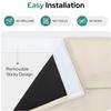 HOMEIDEAS 100% Blackout French Door Curtains, Privacy Door Curtains for Window, 26 X 80 Inch Room Darkening Blinds, Thermal Insulated Window Shades for Bedroom, 1 Panel, Beige view 4